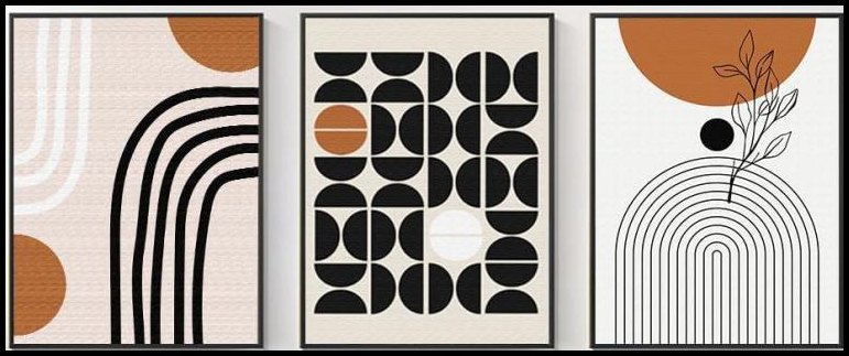 Arch and Leaf Triptych